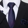 Zestaw na szyję krawat dla mężczyzn 2023 Nowy projekt jedwabny ślub prezent krawat chusteczka