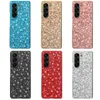 Luxury Shinning Vogue Phone Case for Samsung Galaxy Folding Z Fold 5 4 5G Durable Sturdy Stylish Women Sparkle Leather Fold Shell Anti-fall