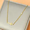 Choker Stylish Simplicity Necklace For Women Vintage Style Gold Color Cross Shape Women's Ladies Jewelry Party Gift Girl