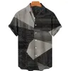 Casual shirts van heren Hawaiiaans shirt Ademend zomer gestikt vintage losse losse borsten met korte mouwen Men kledingstukken