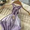 Robes de travail Summer Shiny Sexy Two Pieces Costumes Femmes Halter Slim Top Body Body Con Jupe Streetwear Floring Floral plage