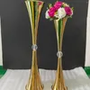 Candle Holders 13pcs) Wedding Decoration Table Centerpiece Gold Metal Flower Stand AB0206