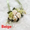 Dekoratif çiçekler 1pc yapay ipek plastik plastik gül damat boutonniere pim elbise korsasage gelin düğün düğün bilek çiçek parti dekor