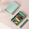 Bouteilles de rangement Small Organizer Box Tablet Pocket Pocket Pocket Pocket Portable Case Dispensher Whitemarble Lettre motif