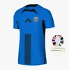 24 25 SLOVÉNIE SOCCER MAISSES SESKO FOOTBALL JERSEY 2024 EURO Coupe hongroise Équipe nationale Kit Kit Home Away White Blue Sport Football Shirts Mens Slovénie