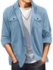 Jackets masculinos Spring e Autumn Street Tide Jaqueta solta Camurça externa Desgaste tridimensional Camisa de mangas compridas
