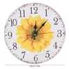 Wall Clocks 30cm Elegant Style Sunflower Pattern Hanging Clock For Home Office Living Room Decoration