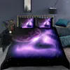 Ensembles de literie 3d Couvre-Housse de couette et oreiller Shams Twin Twin Single Double Taille Colorful Sky Custom