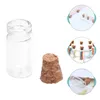 Vases 30 Pcs Wishing Bottle Corked DIY Glass Terrarium Mini Bottles Decor Small Clear