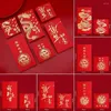 Enveloppe cadeau 10pcs Papier Dragon Année zodiaque Red Enveloppe Sport Spring Festival Rectangle créatif