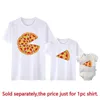 Pizza et transerie drôle Famille Famille Assortie Shirts Cotton Dad Da fille fils Kids Tshirts Baby Rompers Pères Day Gift 240507