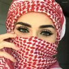 Écharpes adultes mena arabe coton coton shemagh headgarf jacquard palestine bandana 125x125 / 140x140cm accessoires de costumes arabes