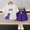 Été Baby Boy Clothes Set Children Girls Cartoon Tshirts et Shorts 2 pièces Suit Kid Fashion Top Bottom Outfits 240509