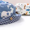 Children Bucket Hat Spring Boys Girls Sun Cute Cartoon Animal Whale Sea World Outdoor Summer Kids Fishing Cap SXL 240430