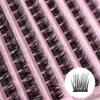 False Eyelashes 120 clusters of eyelashes D-curled 8-16mm mixed length DIY eyelash extension fluffy segmented graffiti false Q240510