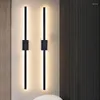 Wandlampe moderne LED LED LONG STRIM LICHT HINDELBADE Badezimmer Dekor Bett AC220V 60 cm 80 cm 100 cm