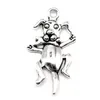 Charms 20pcs 26x16mm Puppy Pendants Car Accessori Jewelry Trendy Antique Silver Color