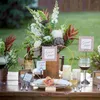 Dekorativa blommor älskar Garland Hoop Wire Wreath Frames Heart Macrame Rings Wedding Table Decoration Wood Metal Flower Stand Pot Ornament
