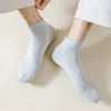 Heren sokken mannen ademende katoen deodorant business casual vaste enkel elastische sox meias hoge kwaliteit sokken voor mannelijk