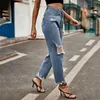 Jeans femininos Mulheres confortáveis de lã casual vantagem na cintura Slimming Bell Bottoms para leggings de jeans embelezados