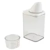 Dispensatore di sapone liquido a prova di perdite 700ml/1100ml/1500ml/1900ml lavanderia Box da stoccaggio della lavanderia Contenitore in polvere Bianco bianco