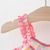 ガールドレスベビープリンセスサマードレスストラップビーチスカート3Dフラワールーズ韓国版美しい妖精の服
