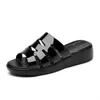 Sandalet 39-40 Flat Sole Slayt Terlik Kadın Spor Ayakkabıları Siyah Yaz Ayakkabıları Spor Egzersizi Besket Moda Adam Sınıfı Boti