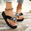 Casual schoenen Damesslippers slippen op lichtgewicht Summer Beach Gloides Non-Slip Low Wedge