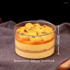 Wegwerpbekers rietjes 10 stks hoogwaardige doorzichtige plastic pp dikke cakebox creatieve verpakking dozen DIY zijn ijspudding dessert met
