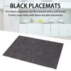 TABLEAU MATS BLACK HALLOWEEN PLACEMATS PLACE MAT SET DE 6 NON SLOP FACILLE À LA VIE EN VELABLE COSIBLE LAVable