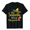 Mäns T-shirts Womens Senorita Margarita Mexikanska Fiesta Funny Cinco de Mayo T-shirt Tryckt på T-shirt till försäljning Men Ts Casual T240510