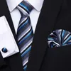 Neck Tie Set Men Striped Wedding Formal Cravat British style Gentleman Silk Neck Tie Suit Wedding