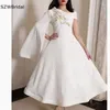 Sukienki imprezowe Przyjazd biały spandex satyna Dubai wieczór 2024 Abiye caftan sukienki vestidos de fiesta celebrytka