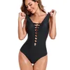 Mutade feminina 2024 Sexy One Piece Push Up Up Women Lace Monokini Black Bodysuit de maiô Swim Wear Beachwear XL