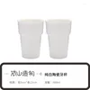 Canecas | yishanzao caneca de porcelana branca simples escova de copo de copo de dente de dentes de dentes de dentes