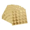 Enveloppe-cadeau 300pcs Gold Sceau de cire en relief Looking Heart Enveloppe Sceaux pour invitations de mariage / cartes de voeux auto-adhésives