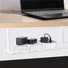 Kitchen Storage Cord Management Rack Sturdy Metal Organizer For Desk No Drill Cable Tray Basket Wire Under