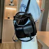 Schulbeutel Trend Frauen Rucksack PU Leder Umhängetasche Vintage große Kapazität Mochila Feminina Brown Travel Brand Daypack