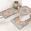 Banyo paspasları vintage tarzı banyo seti halı ayağı mat tuvalet dekorasyonu süper yumuşak emici