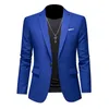 Plus Size 6xlm Fashion Mens Solid Color Anzugjacke hochwertige geschäftsgeschäftsgeschäftsgeschäft