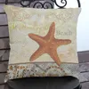 Pillow Vintage Marine Life Decorative Pillows Covers Home Decor Whelk Sea Snail Starfish Sofa Throw Cover Office Seat