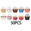 Christmas Decorations 50Pcs Muffin Cake Cup Decoration Candy Muffins Baking Cups For Anniversary Baby Showers Graduation Weddings Birthdays