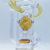 Tipada de agua de vidrio amarillo de 12 pulgadas con cabecilla de bong rig rigatina neo fab fab bulto bongs tubos de humo 14.4 mm tazón regular portátil us almantador