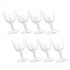 Disposable Cups Straws 8 Pcs Drink Bottle Clear Cocktail Multi-use Plastic Small Dessert Champagne Glitter Flutes Glass Glasses