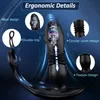 Silicone anal vibrateur Thrusting Stimulateur de la prostate Masseur Masseur Ejaculation Lock Ring Butt Plug