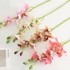 Decorative Flowers Simulation Orchid Branch El Decor Fake Artificial Cymbidium Silk Green Flower Home Dining Table Decoration Floral