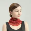 Écharpes femmes fleurs de mode imprimement imprimement écharpe en soie de la soie en dentelle d'été