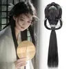 Fourniture de fête Hanfu Wig intégrée Pression arrière Coiffure Bun ancien costume accessoire Hairpin Headwear Daily Hole Head Poice