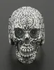 Solid 925 Sterling Silver Skull Ring Biker Rock Rock Punk Style Us Taille 8 à 127654294