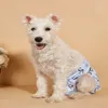 Dog Apparel shorts calças fisiológicas fisiológicas fofas fraldas estampas de calcinha lavável calcinha feminina cuecas de roupas íntimas